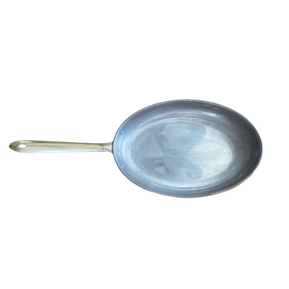 Vintage COP Made in Portugal Copper Oval Au Gratin Pan | Brass Handle | 10